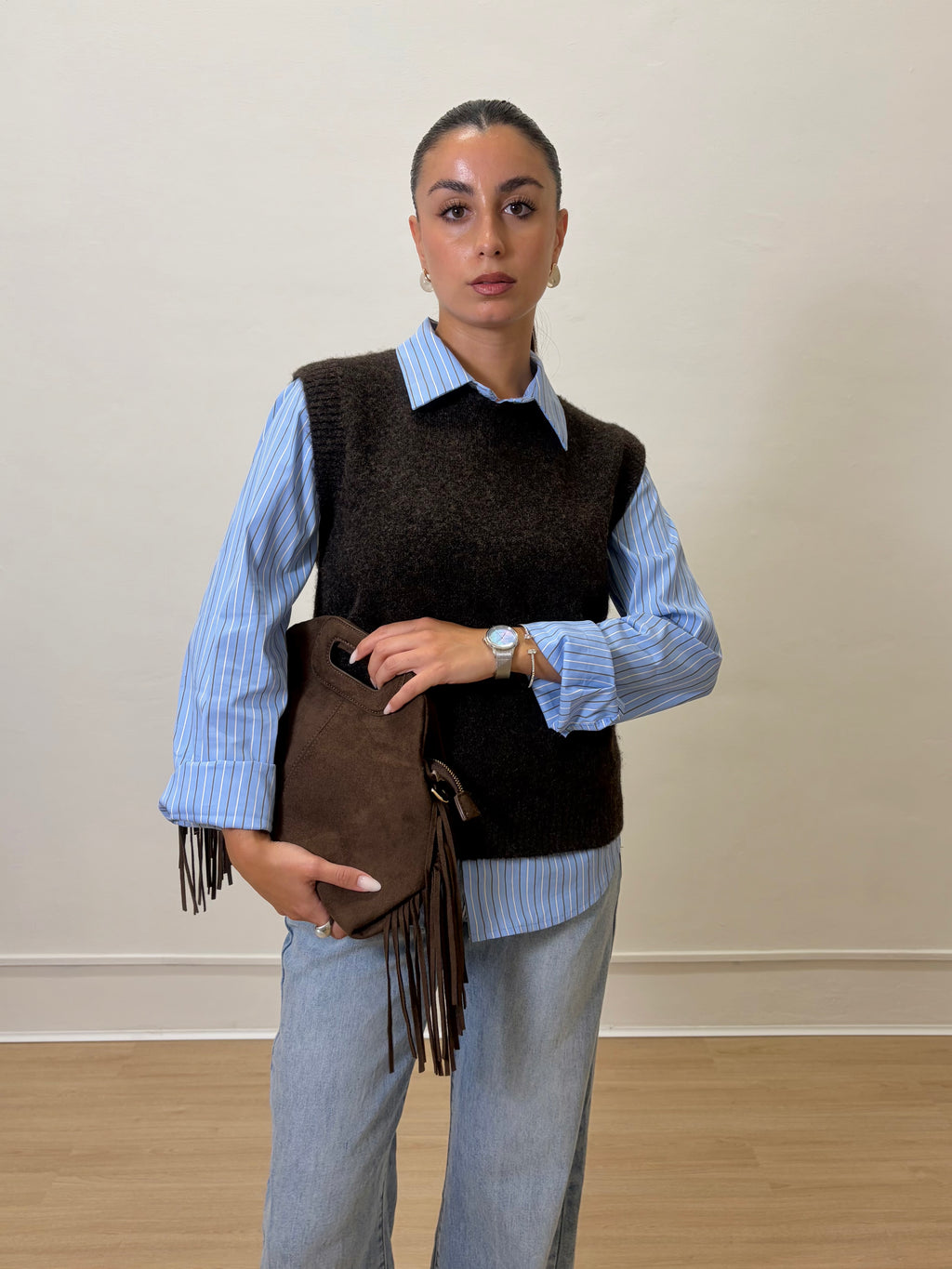 Gilet misto lana