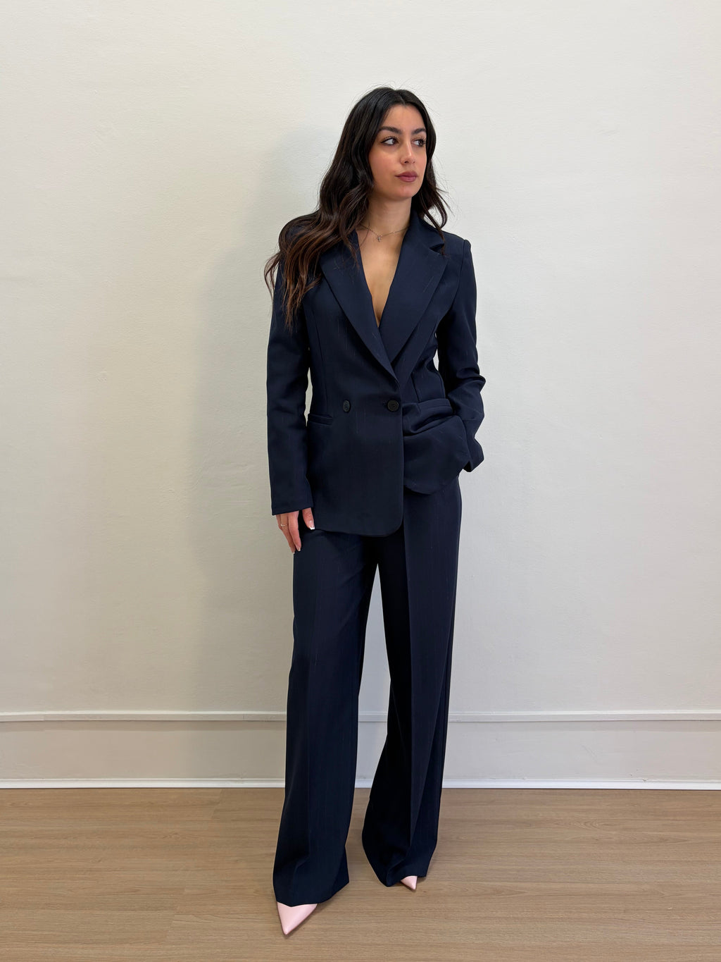 Completo gessato lurex
