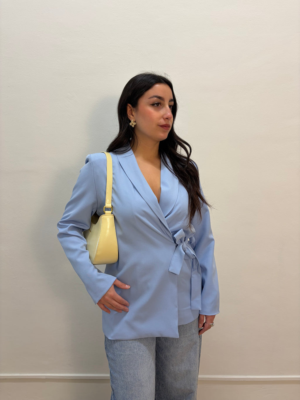 Blazer con fiocco