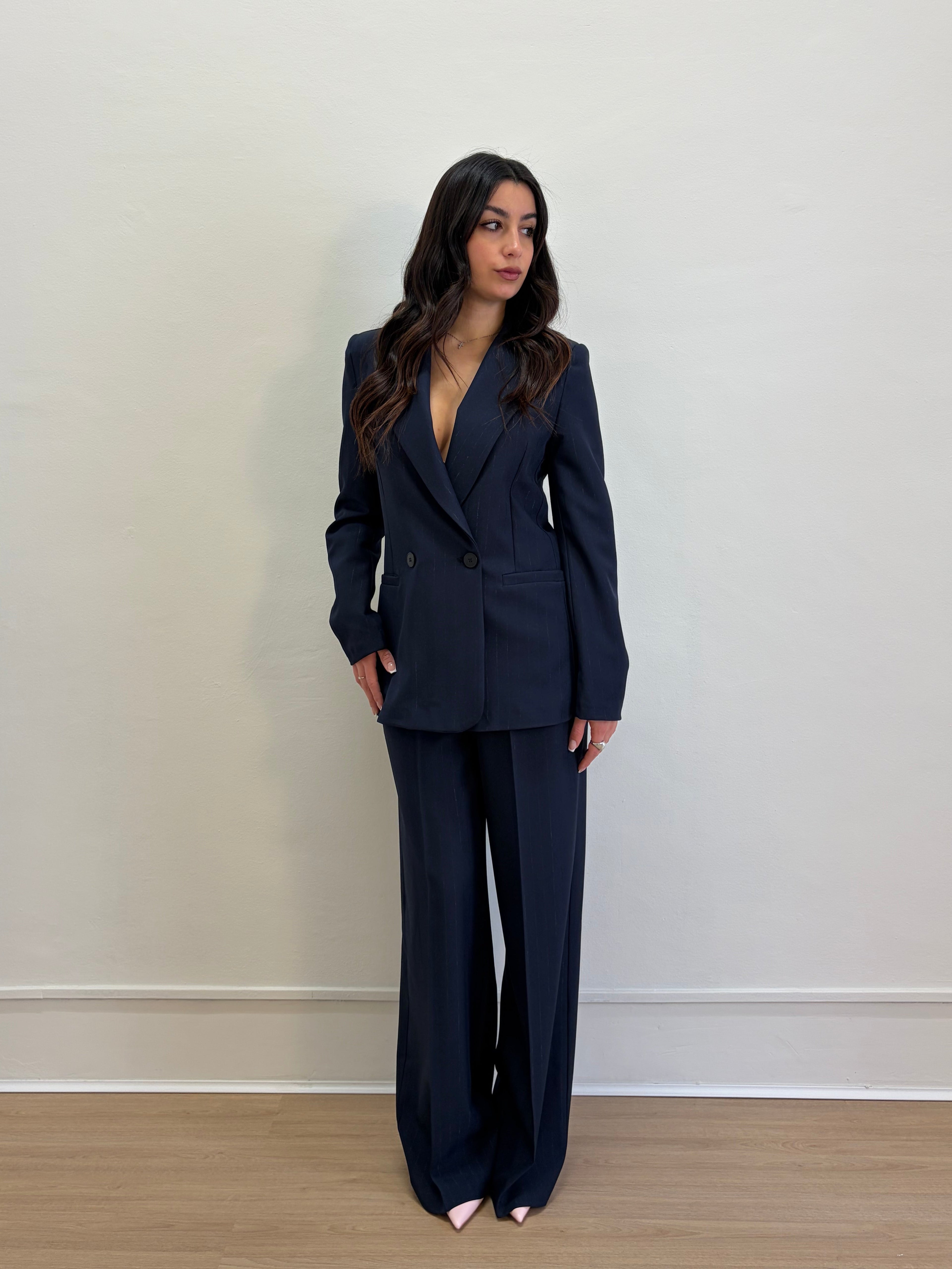 Completo gessato lurex