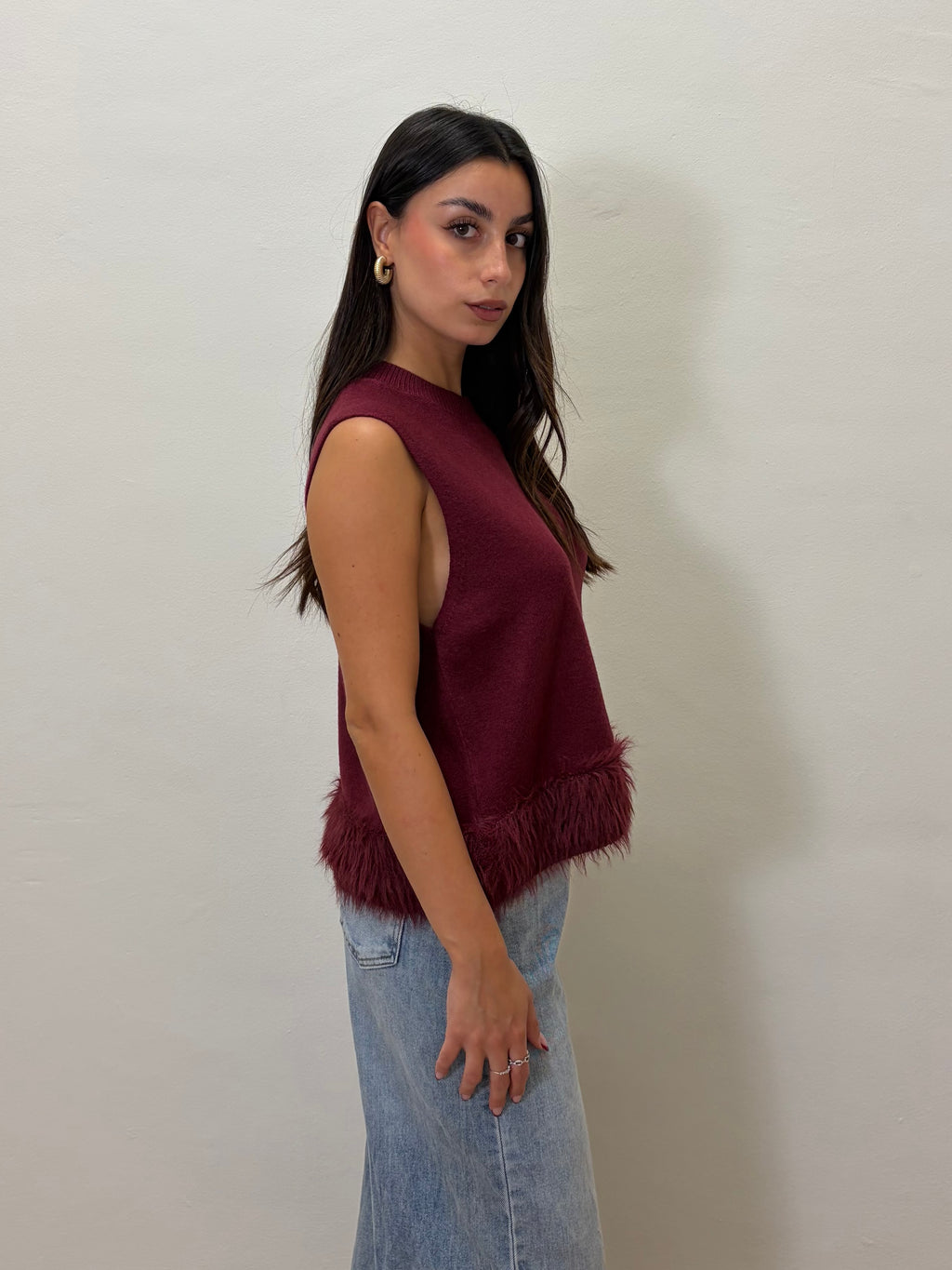 Gilet con pelliccia