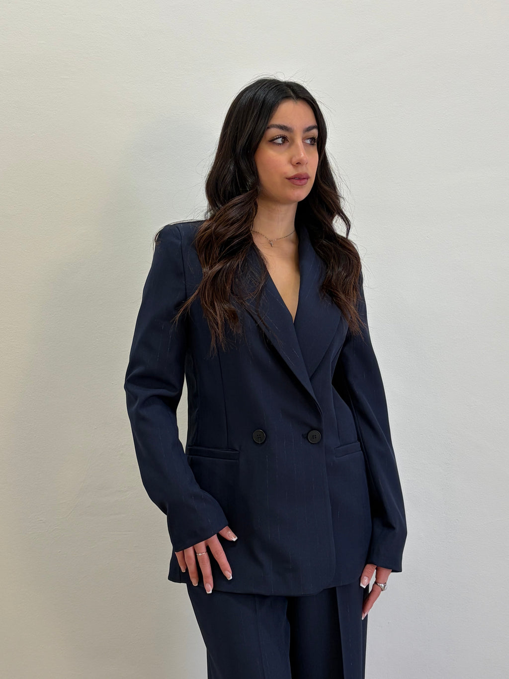 Completo gessato lurex