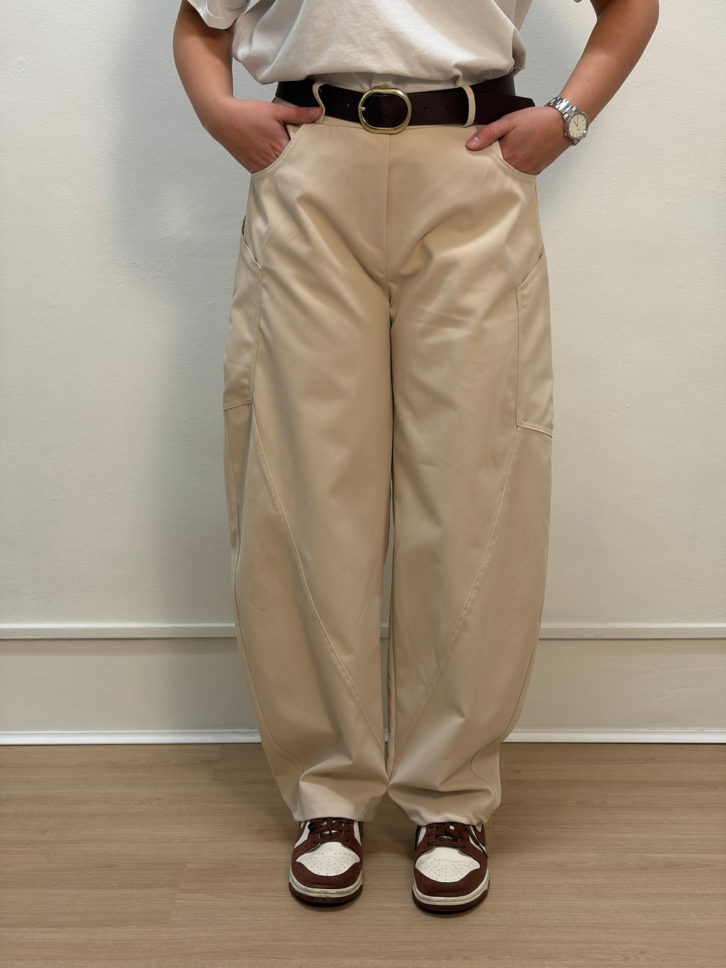 Pantalone balloon con cintura