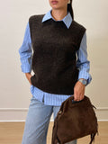 Gilet misto lana