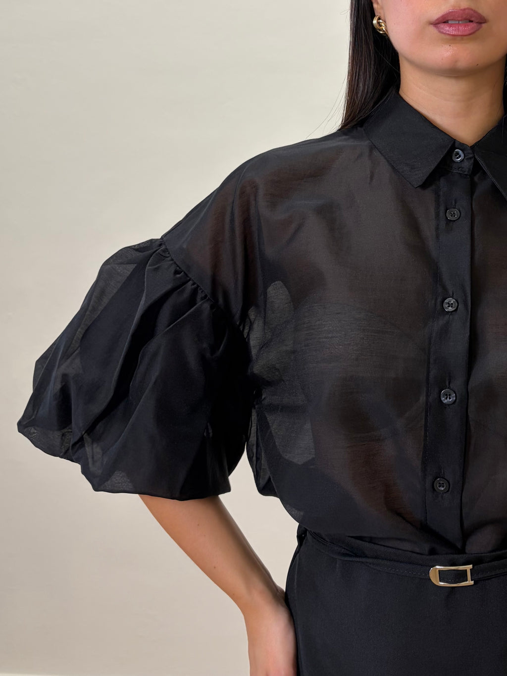 Camicia maniche a sbuffo
