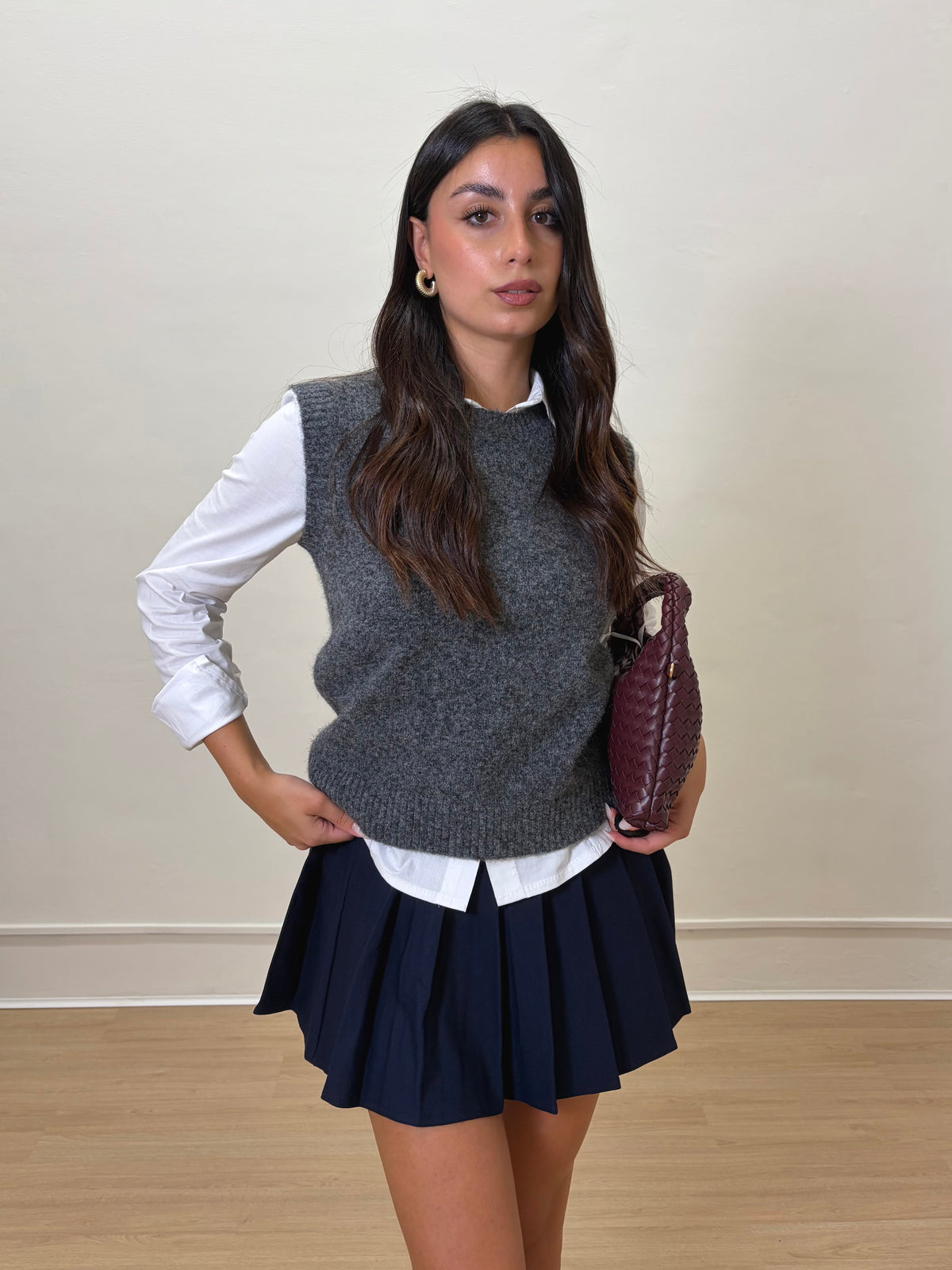 Gilet misto lana