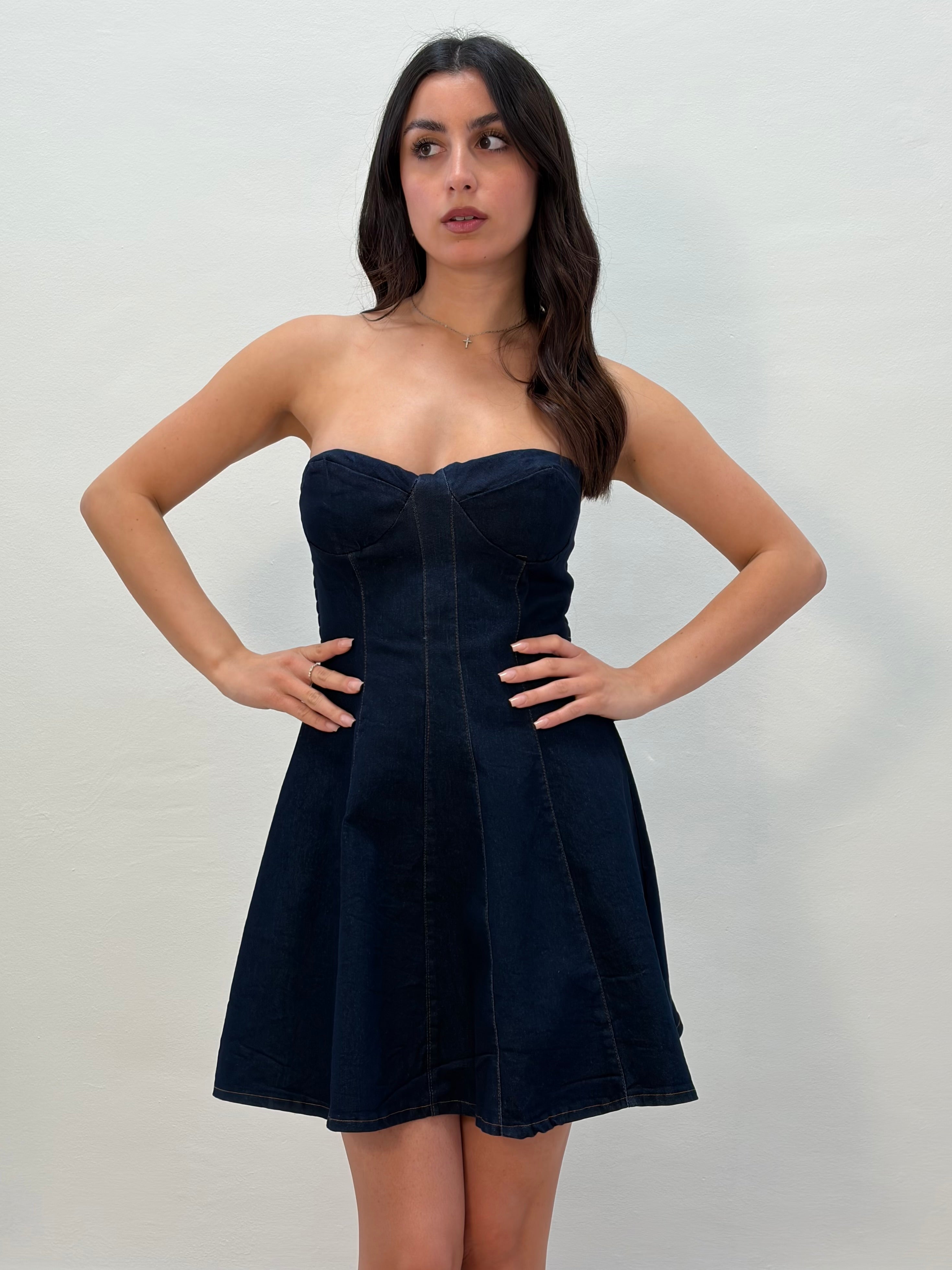 Mini dress denim