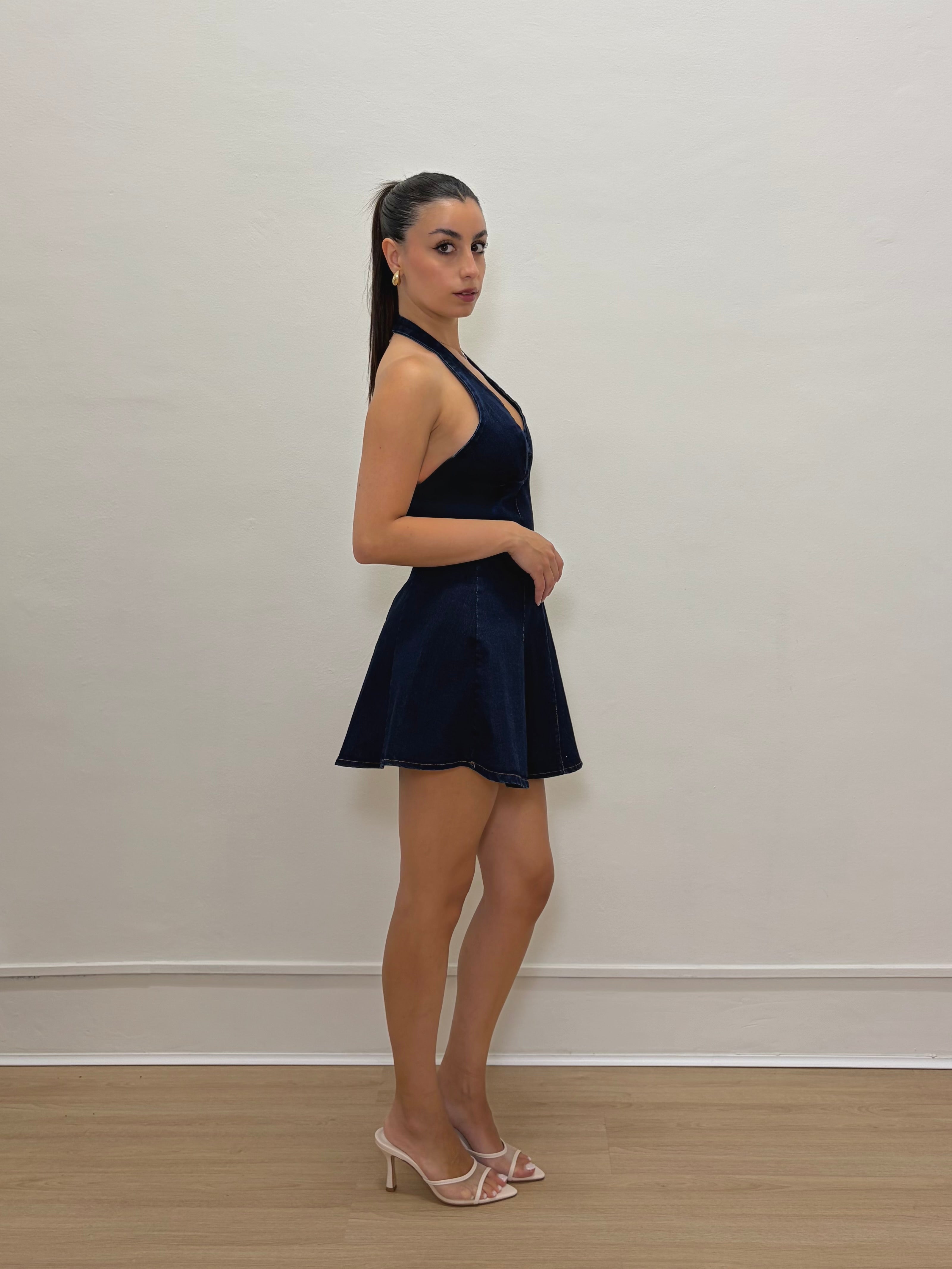Mini dress denim