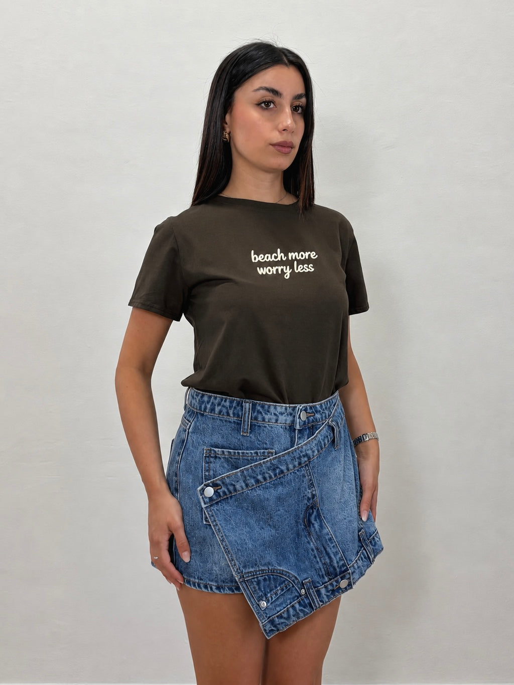 T-shirt BEACH MORE WORRY LESS
