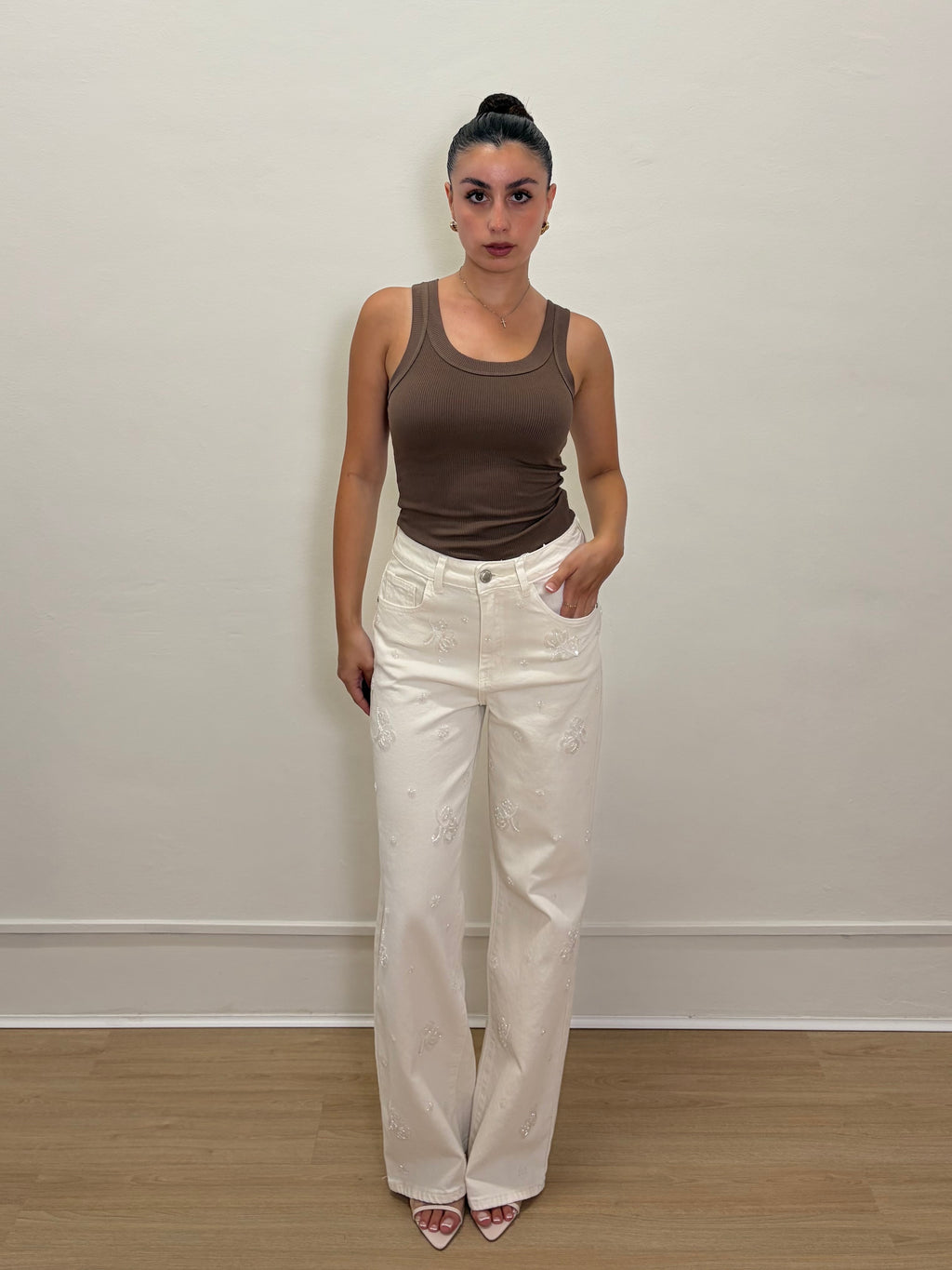 Jeans con pailettes