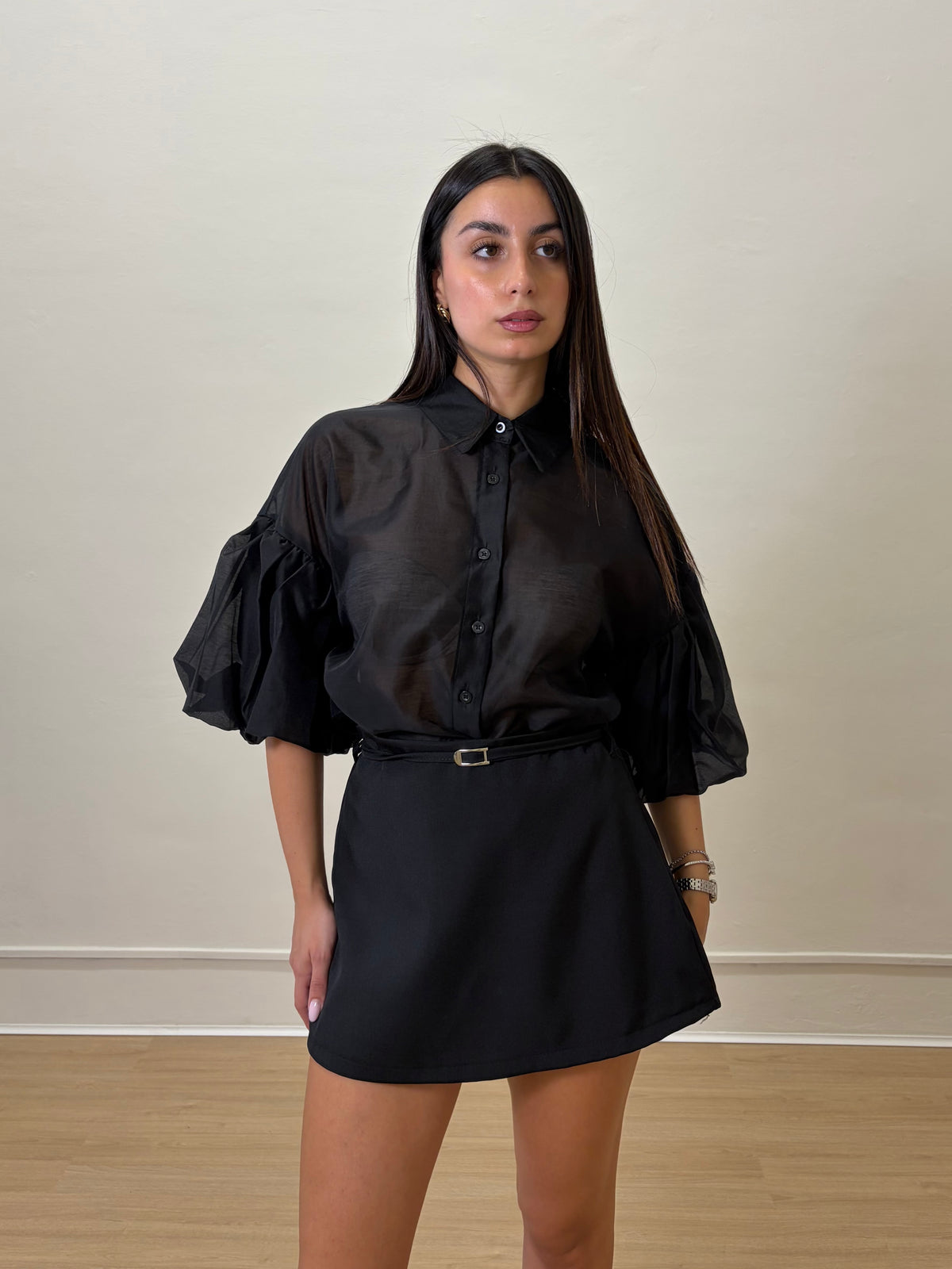 Camicia maniche a sbuffo