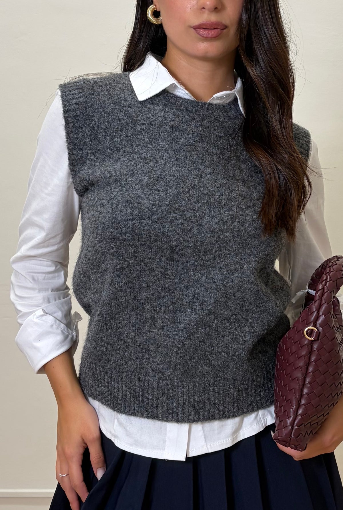 Gilet misto lana