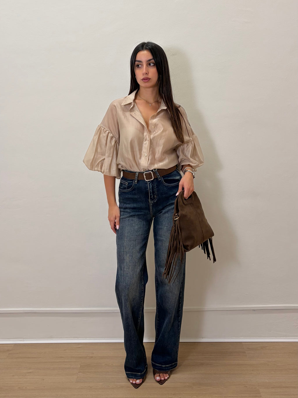 Camicia maniche a sbuffo