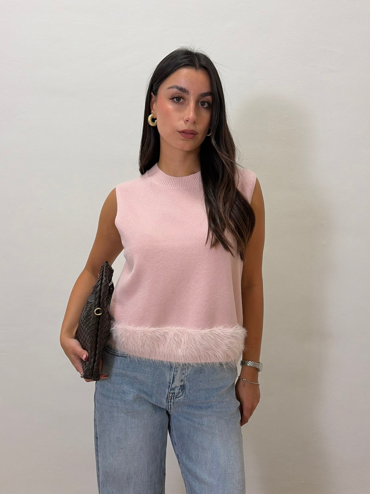 Gilet con pelliccia
