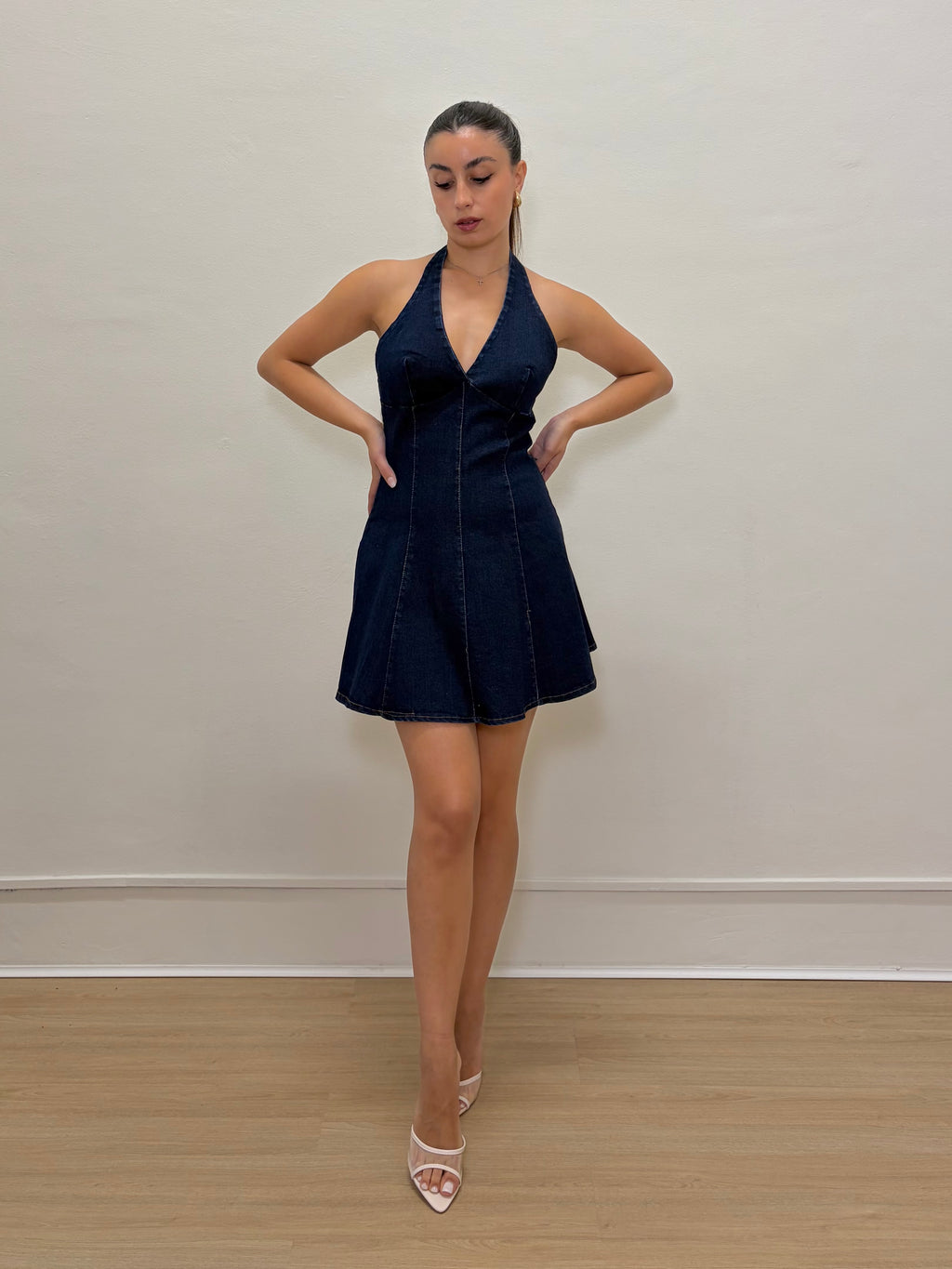 Mini dress denim